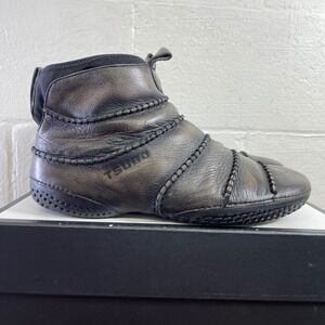 Tsubo 8097-BKCC Buri Ankle Boot Brown Black Leather Mid Top Boots Men's Size 11